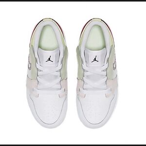 Jordan Kids Sneakers - (PS) Jordan 1 Low ALT - White, Green, Pink